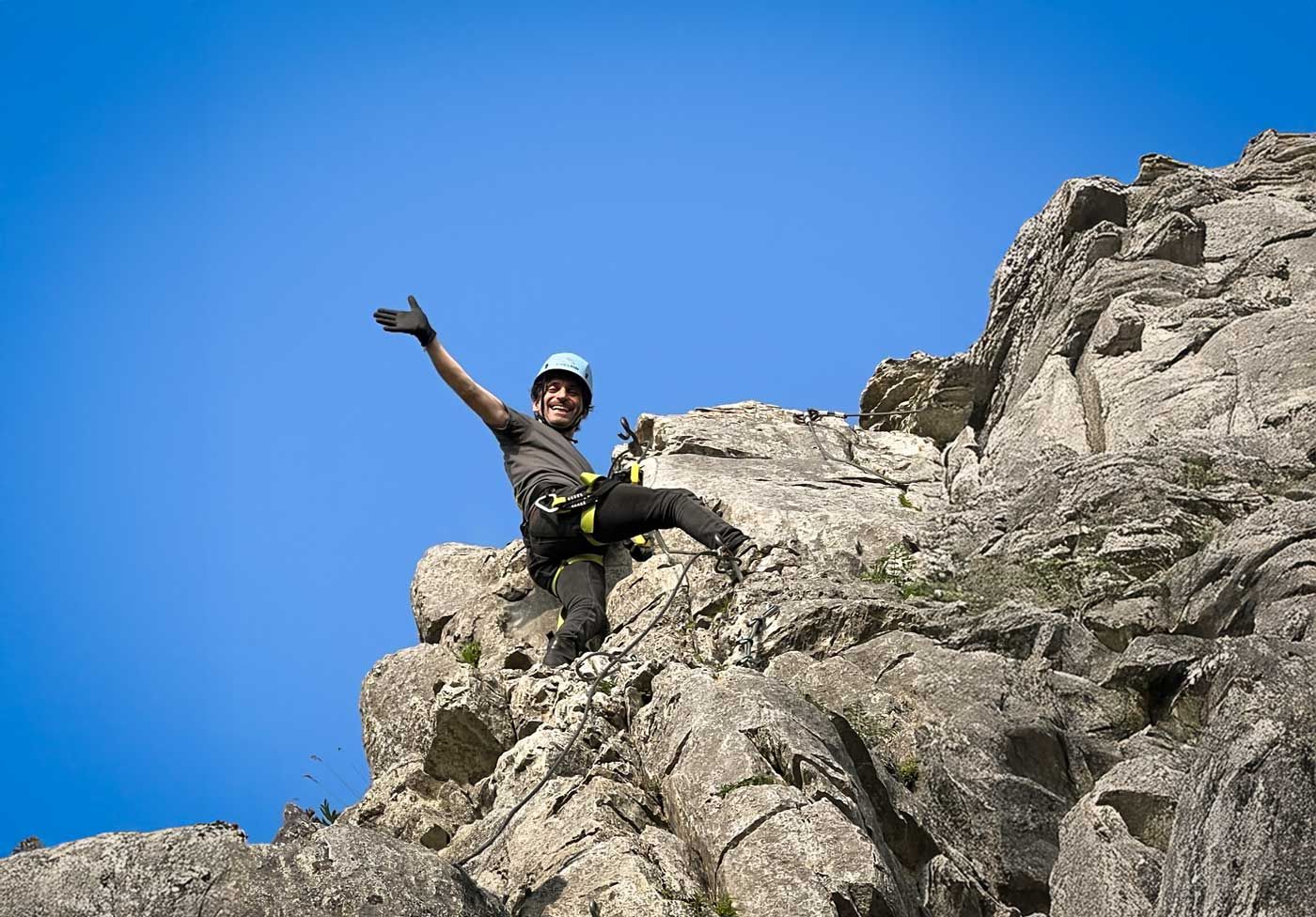 Kletterer am Fels - Alpinklettern